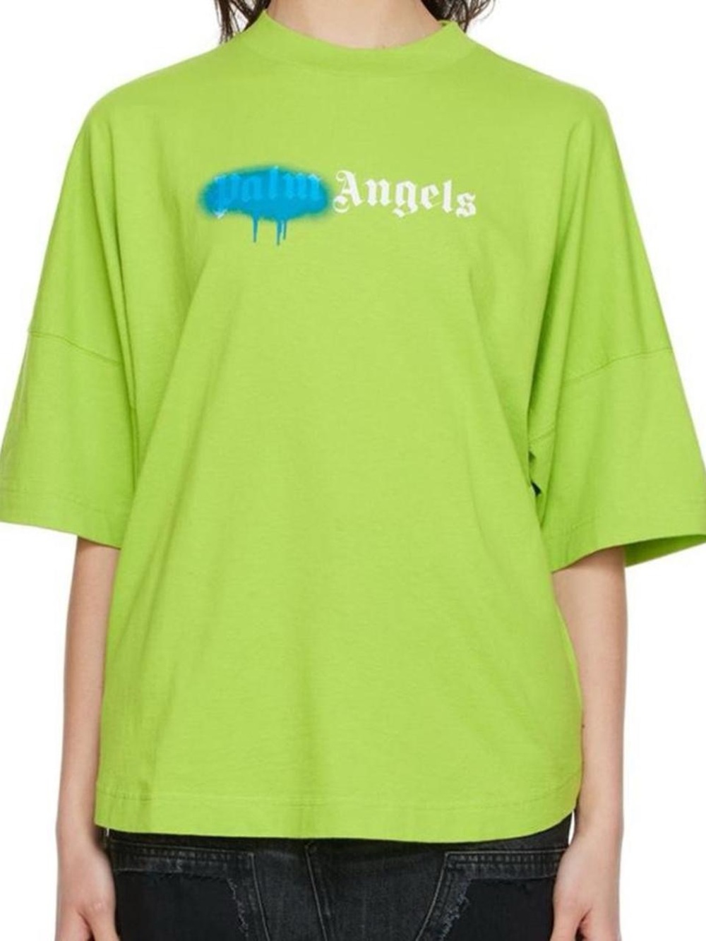 Palm Angels Lime Green Logo Tee